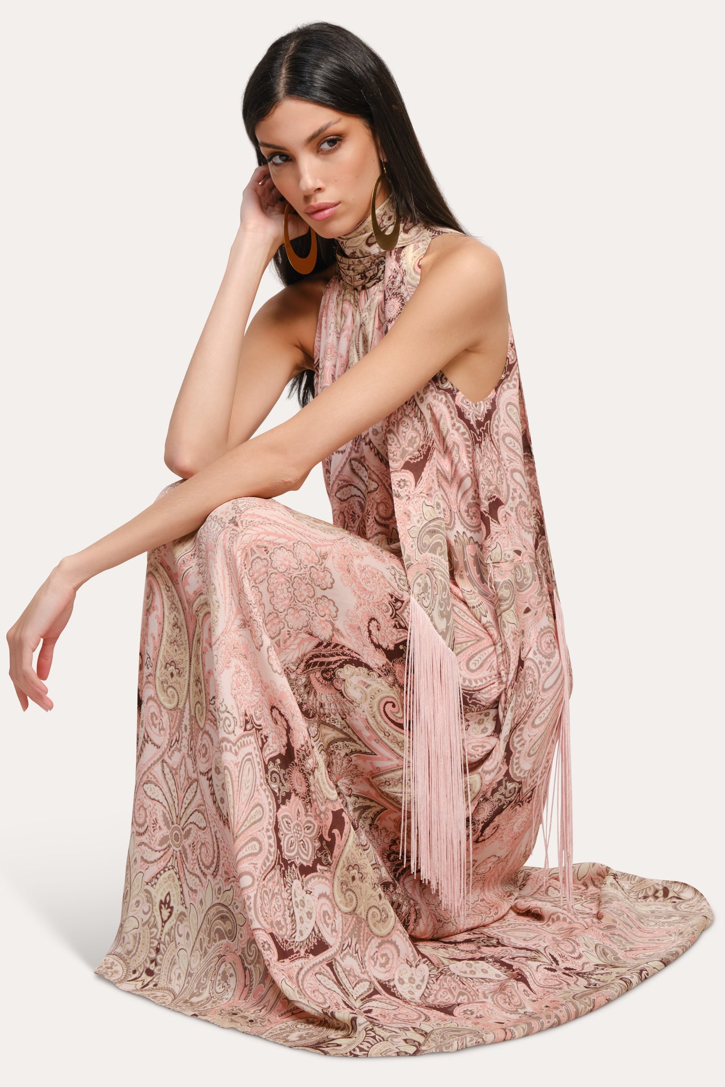 Annie Silk Halter Dress