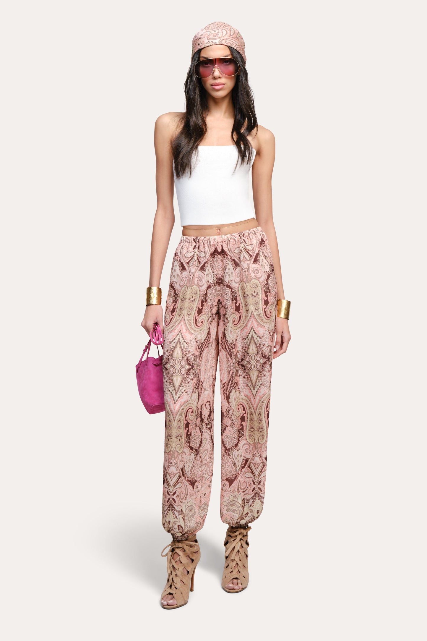 Annie Silk Palazzo Pant
