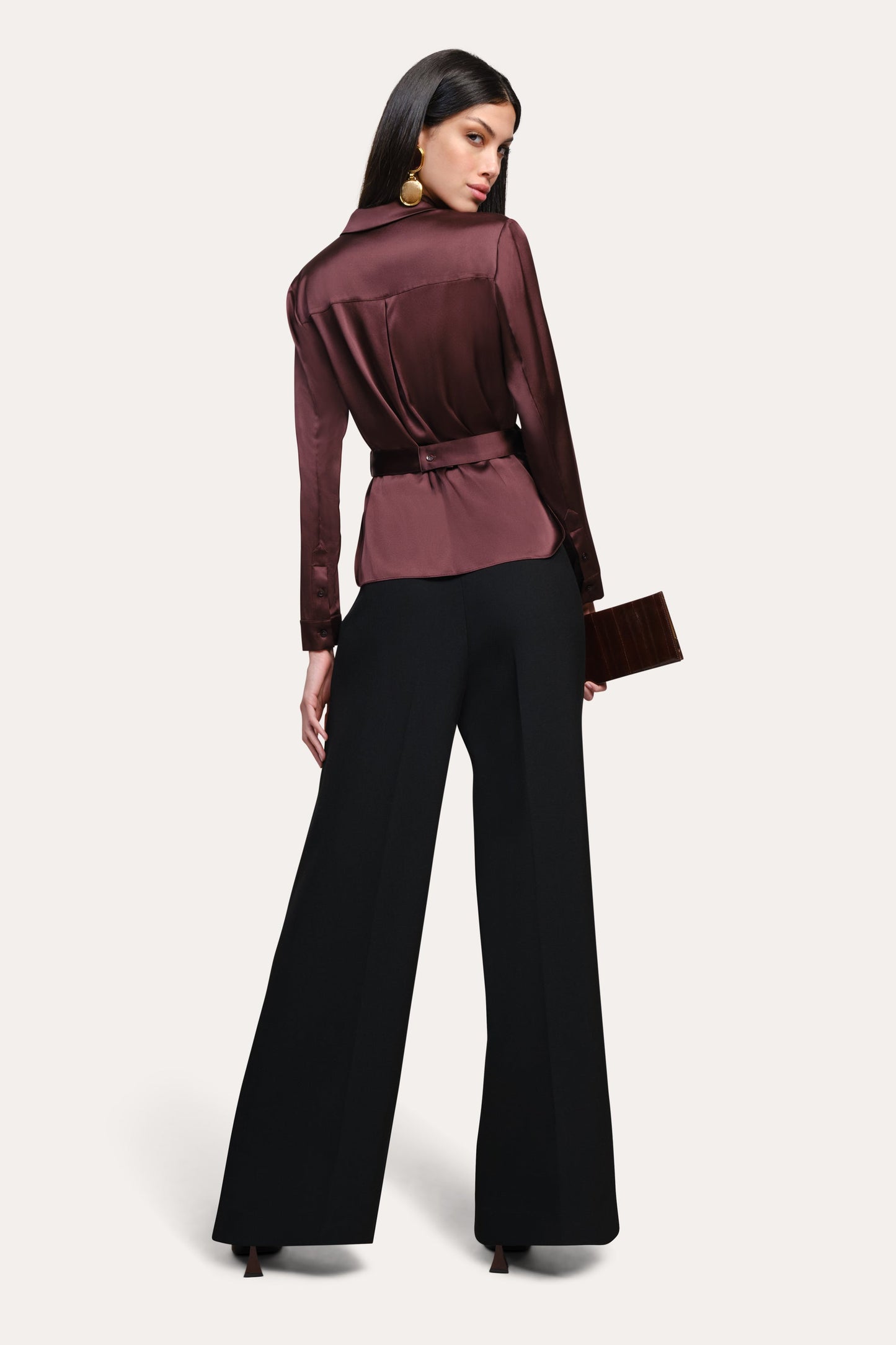 Violette Silk Satin Blouse