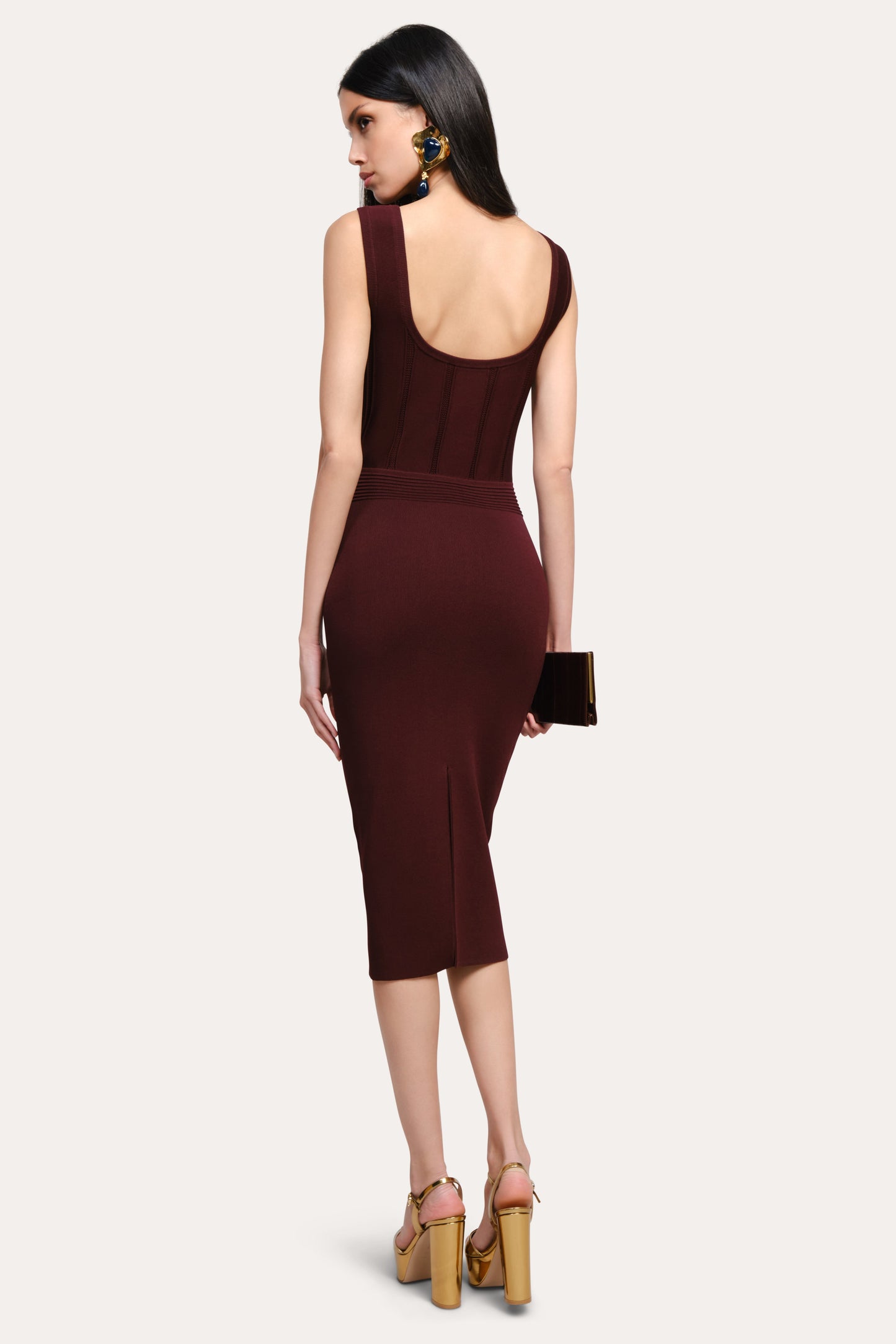 Sylvie Milano Pointelle Midi Dress