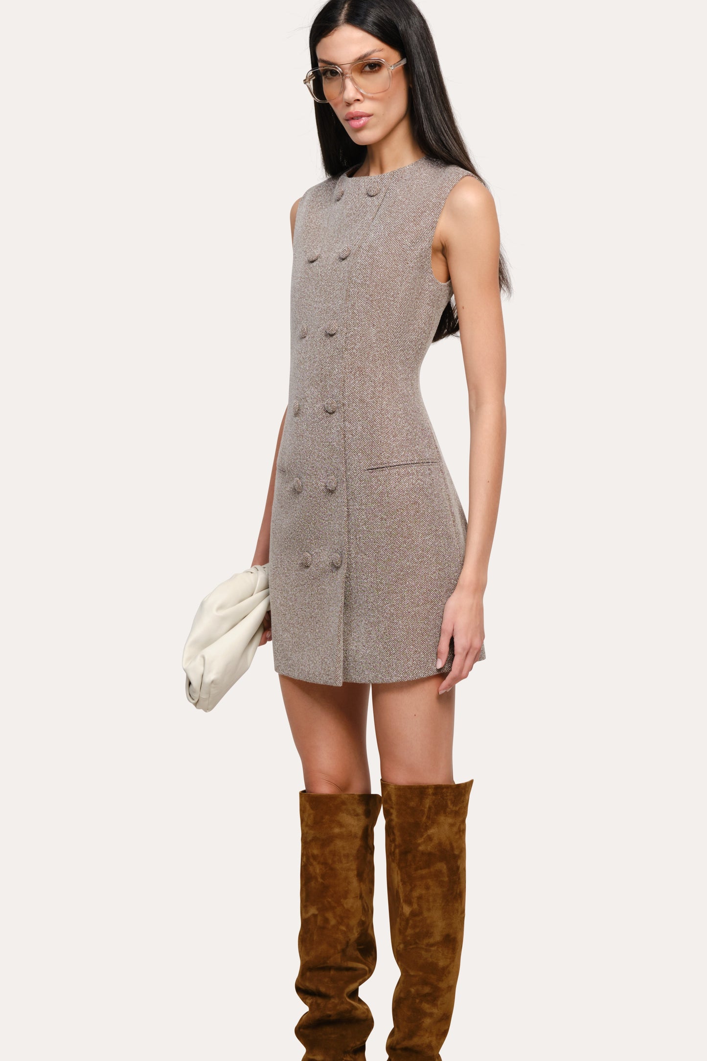 Cécile Bouclé Button Dress