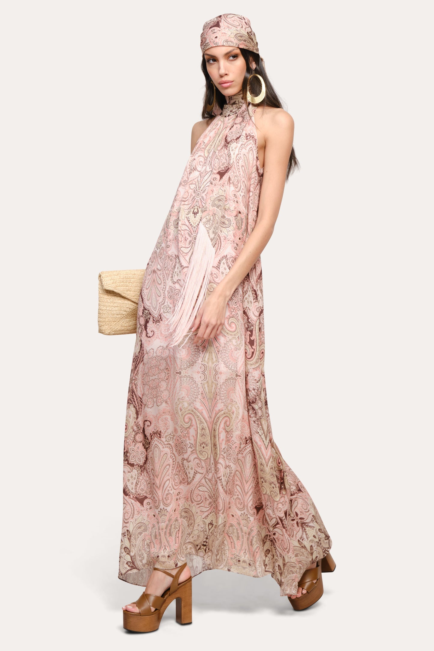 Annie Silk Halter Dress (Condition: Like New)
