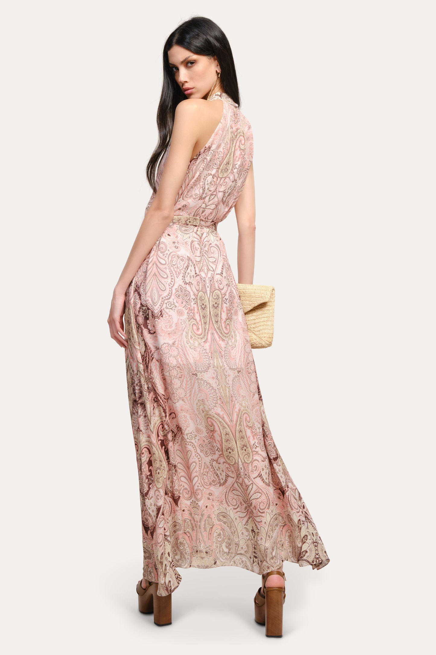 Annie Silk Halter Dress