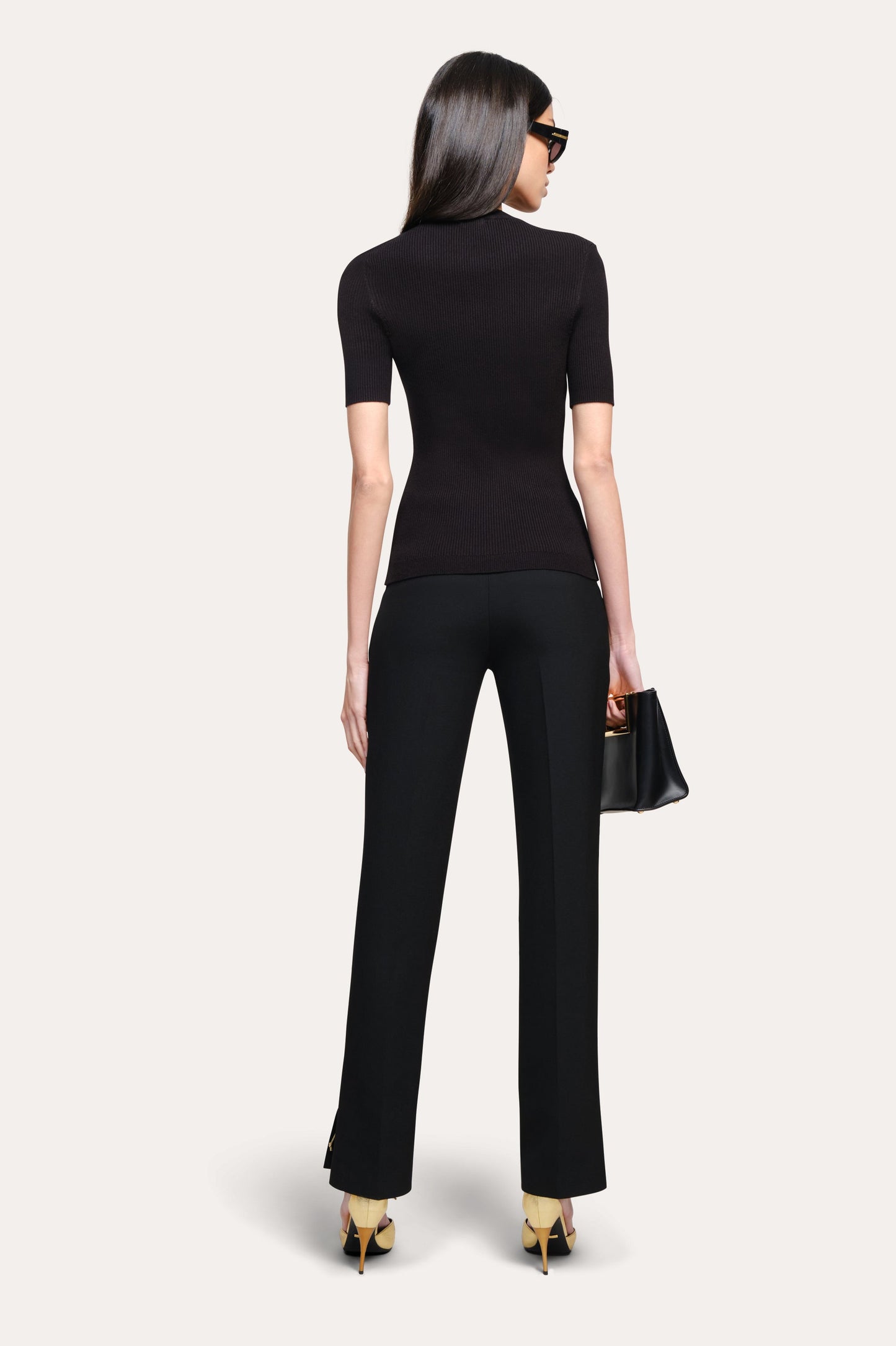 Daphne Ribbed Short Sleeve Top