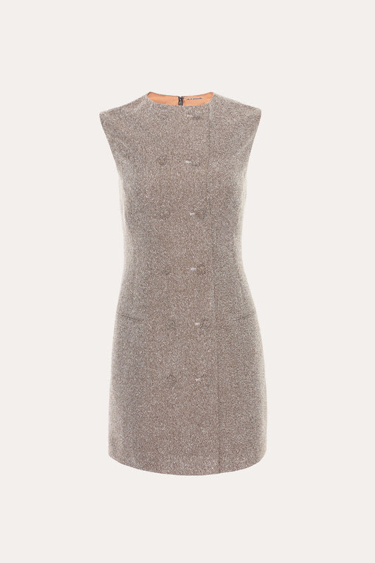 Cécile Bouclé Button Dress