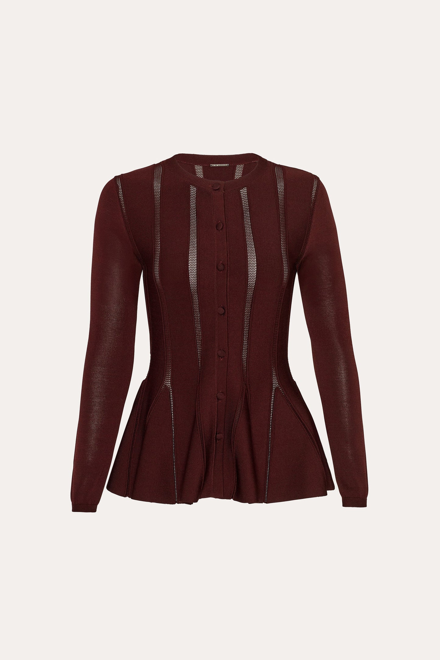 Valerie Milano Pointelle Jacket (Sienna, Size Xs, Like New)