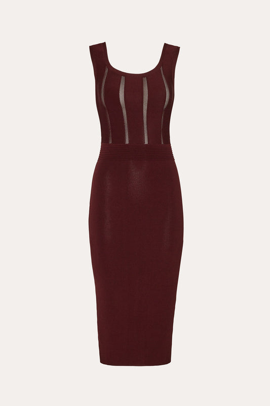 Sylvie Milano Pointelle Midi Dress