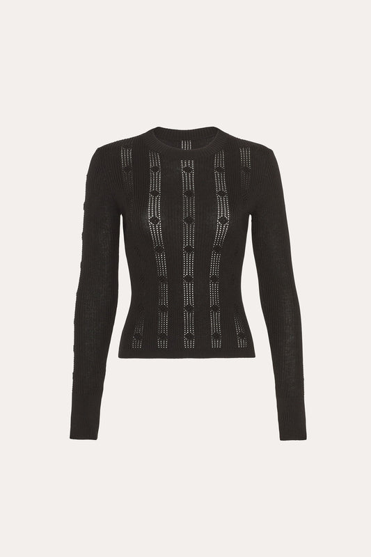 Silk Pointelle Sweater